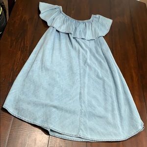 Off the shoulder jean dress